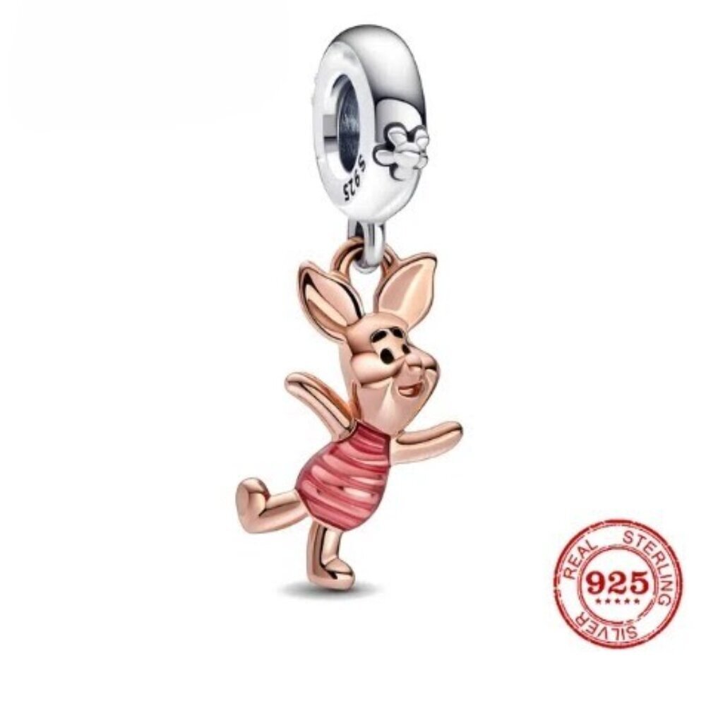 Pandora Disney Sterling Silver Piglet from Winnie the Pooh Dangle Bracelet Charm